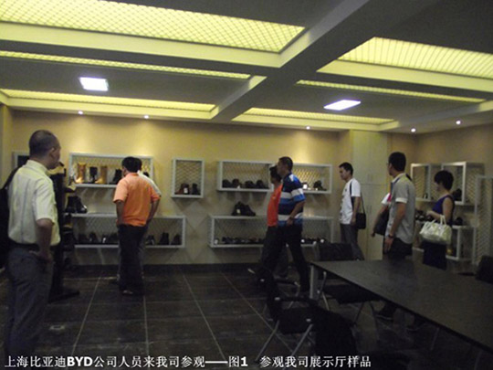欢迎上海比亚迪BYD公司人员来我公司参观